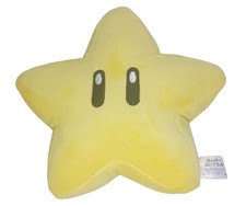 a Super Mario Super Star plush toy.