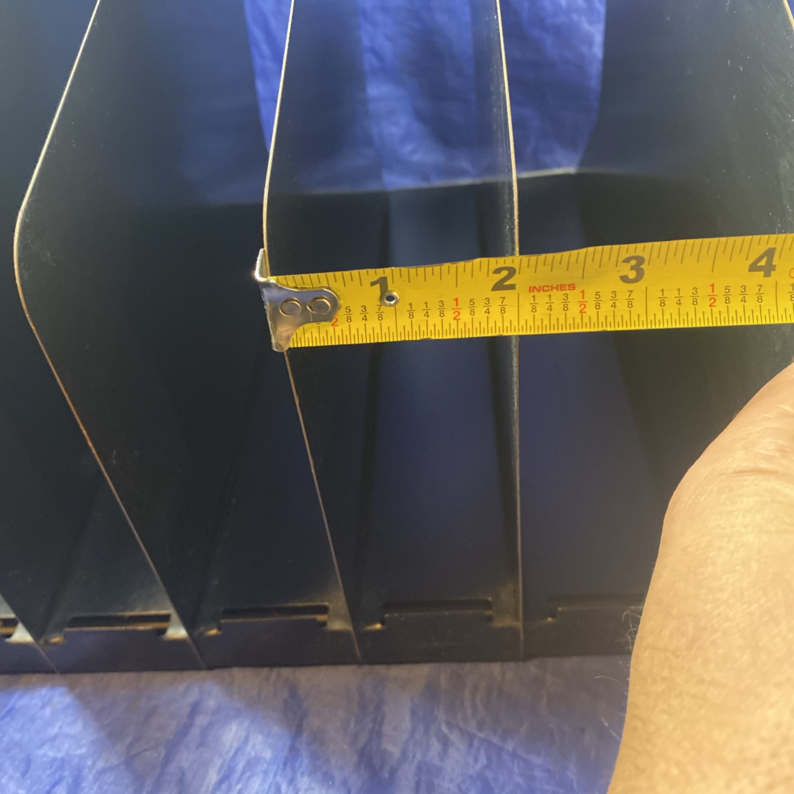 Tray File Organizer Industrial Metal Desk Mid Century Modern Atomic Era, Vtg