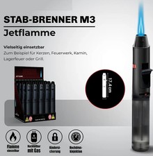 M3 Black Turbo Blue Laserflamme Sturmfeuerzeuge Brenner Feuerzeug Jet Flamme Gas
