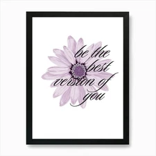 Be The Best Version Of You 1 Art Pr Framed Wall Art Poster Canvas Print Picture
