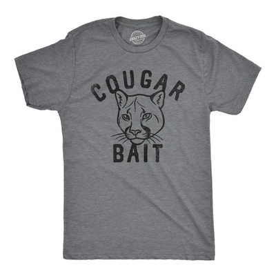 #ad Mens Cougar Bait T Shirt Funny Older Women Lovers Joke Tee for Guys $6.80