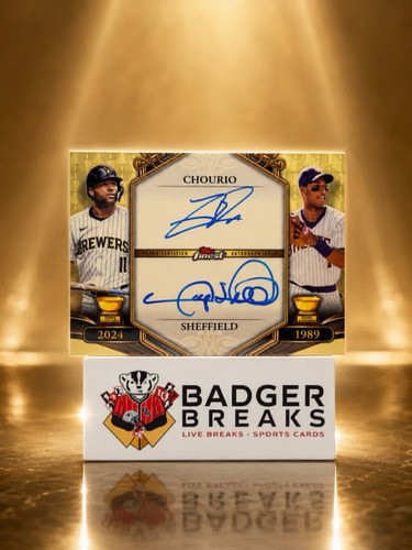 Topps Finest Jackson Chourio Gary Sheffield Dual Superfractor Auto
