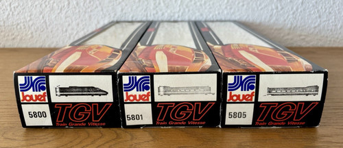 JOUEF lot de 3 boites vides de TGV PSE Réf. 5800 / 5801 / 5805 - HO 1/87 | Zustand: Occasion