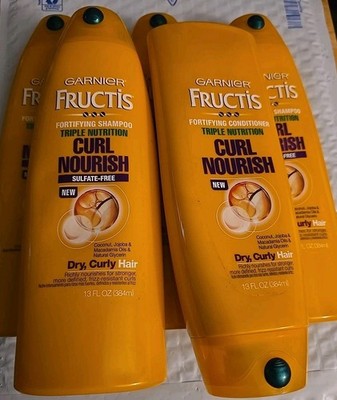 5 Pc Mix Garnier Fructis Curl Nourish Fortifying Shampoo Conditioner 13oz (J30)