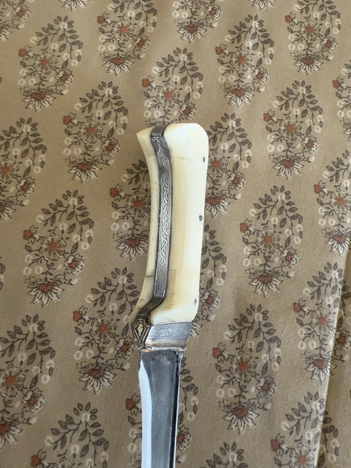 Silver Gilded Pesh-kabz Dagger Not Sword Damascus - Image 4 of 4