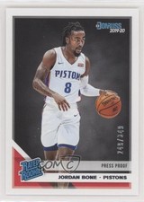 2019 Panini Donruss Rated Rookie Press Proof Silver 249/349 Jordan Bone #246 3e3