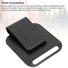 Club Bag Landing Pad Metal Bag Clip for Quick Easy Use Gear Accessories Black