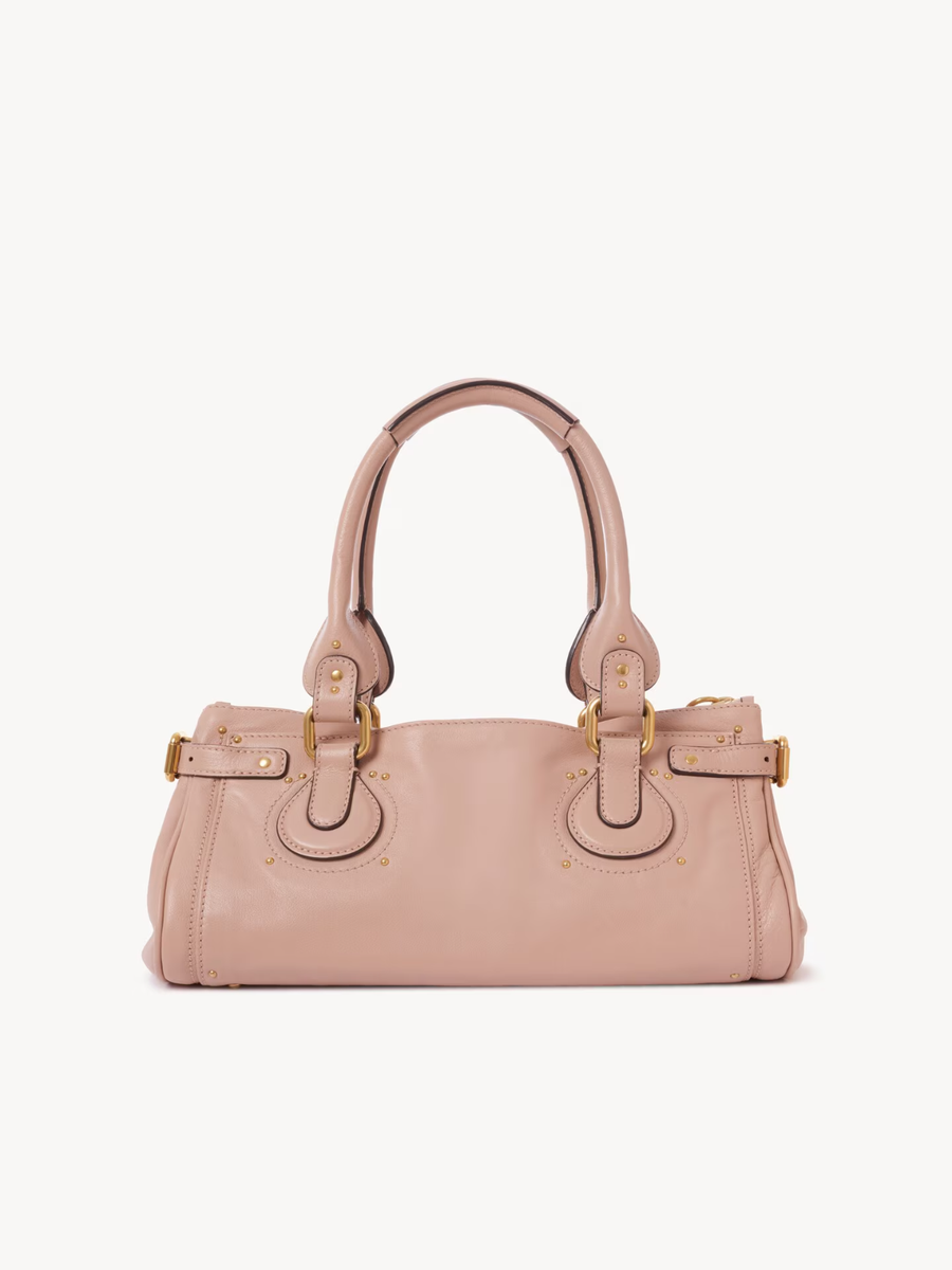 Vintage Chloé Paddington Bags pink beige NEW Chloe Paddington Leather Padlock Key Hand Bag Earthy Pink