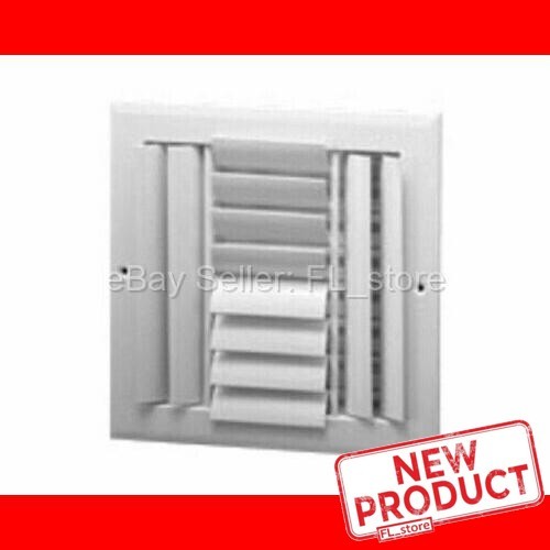 Square Air Register Grille 12" x 12" DUCT SIZE White Adjustable Ceiling Wall NEW