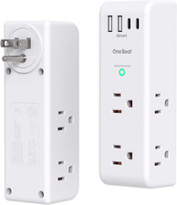 Surge Protector Outlet Extender with Rotating Plug, 6 AC Multi Plug Outlet with