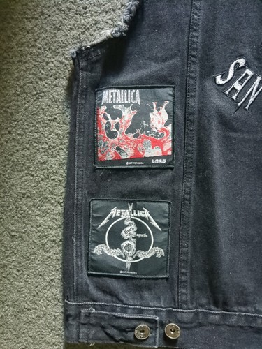 Official Metallica Black Denim Battle Vest - Picture 5 of 7