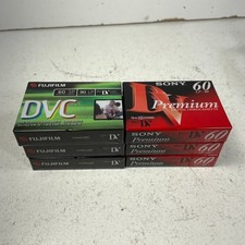  LOT OF 6 FujiFilm Sony DVC Mini DV Digital Video Cassette Tape DVM60