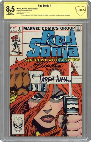 Red Sonja #1 CBCS 8.5 Witnessed Sig Hama/Shooter/Simonson 1983 23-0B0CC15-050