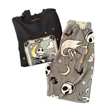 Disney Nightmare Before Christmas Pajama Set Youth 12 Black Jack Skellington