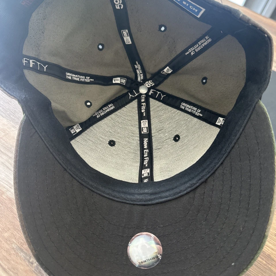 Gorra New Era 59fifty Hombres Mujeres Piratas de Pittsburgh Camuflaje Alternativo Verde Sombrero Foto 4 de 4