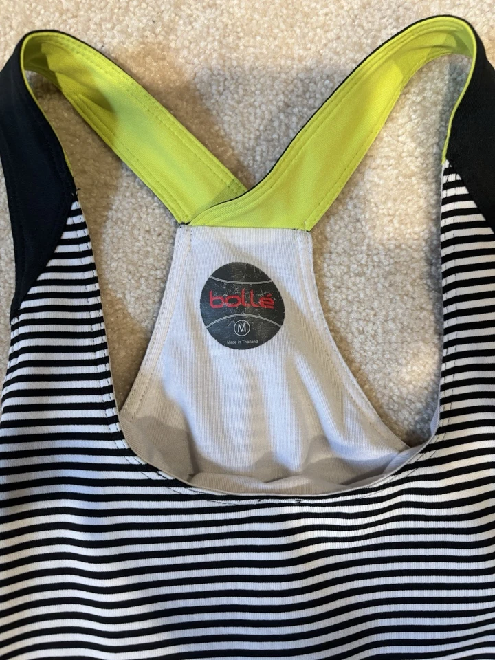 Bolle Tenis Pickleball 2 Piezas Conjunto Mujer’s Mediano Negro Falda Negro Rayas Foto 3 de 4