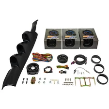 GlowShift 1997-2002 Chevrolet Camaro T-Top Triple Gauge Package with Tinted 7 C