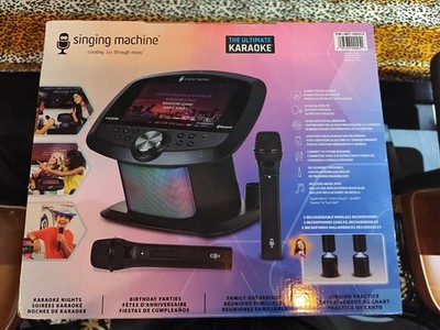 Singing Machine Karaoke Hub 2.0 ISM9015 Tragbarer Lautsprecher Bluetooth Mikrofon LED