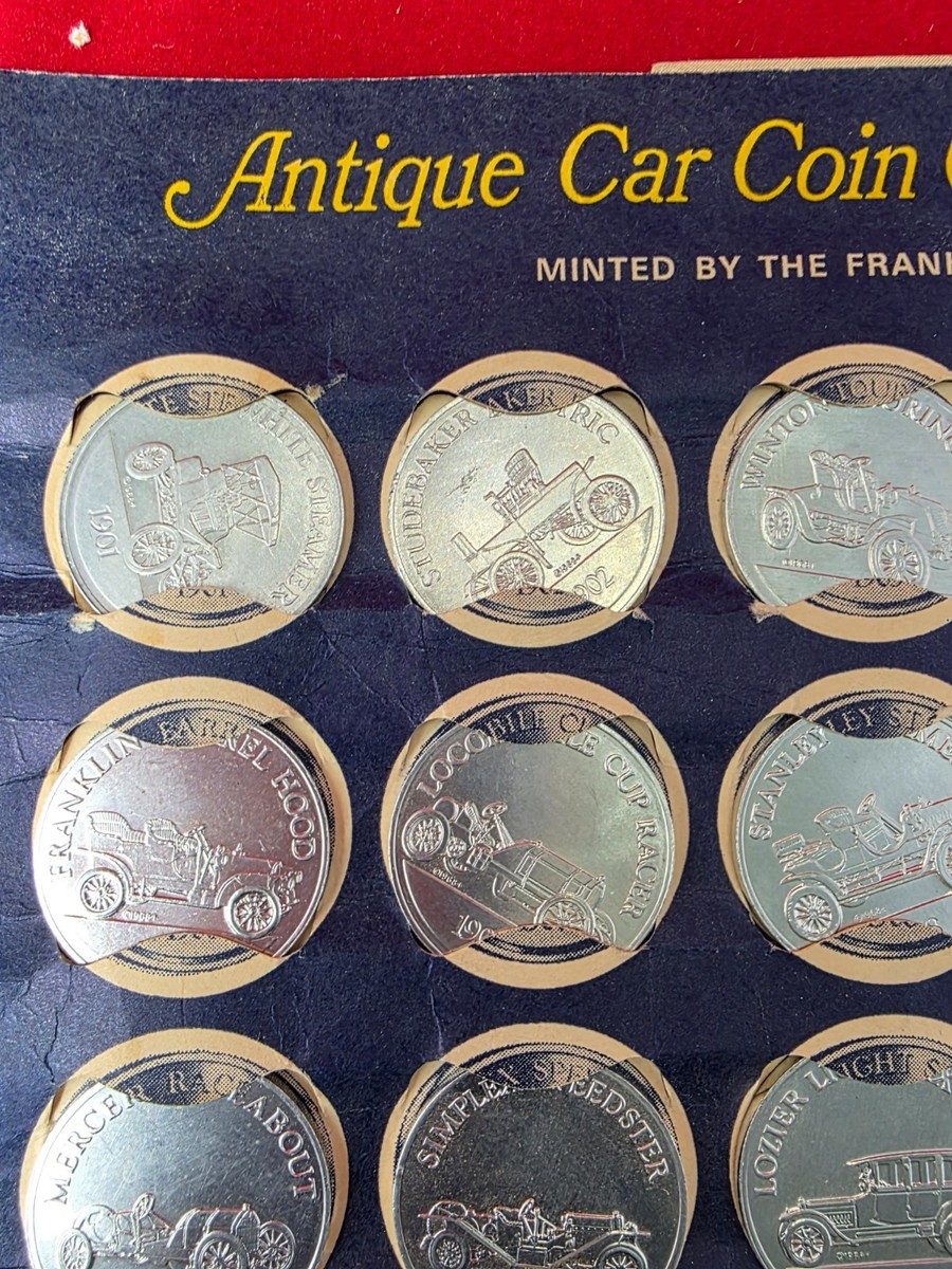 1969 Franklin Mint Sunoco Complete Antique Car Coin Collection