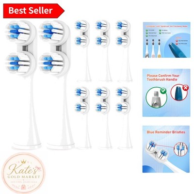 8 Count Spinbrush-Compatible Toothbrush Heads with Medium Bristles and Indicator