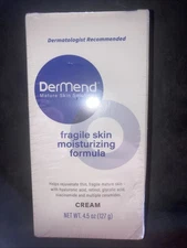 DerMend Fragile Skin Moisturizing Formula Cream 4.5 Oz Brand New Sealed