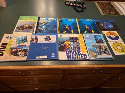 PADI & IDEA Advanced Diver Books,  Workbooks, CD'S ETC.