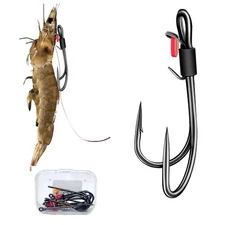 Double Fishing Hooks Live Shrimp Bait Holder Saltwater Freshwater Lures