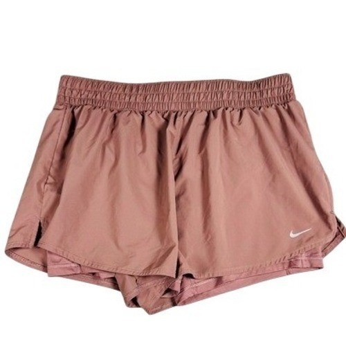 Nike Shorts Womens XL Dri-FIT 2-in-1 Running Athletic Mauve Pink Training
