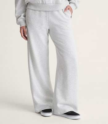 VANS Women's Drop V Sweatpants Wide-Leg Midweight Fleece Drawstring Size XL New