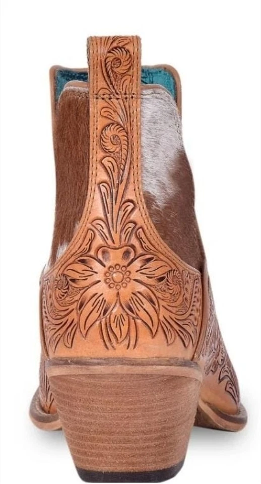 Myra Bag-Hairon Hide-botines de vaquera de cuero mecanizado a mano por Myra-NUEVO CON ETIQUETAS- Foto 4 de 4