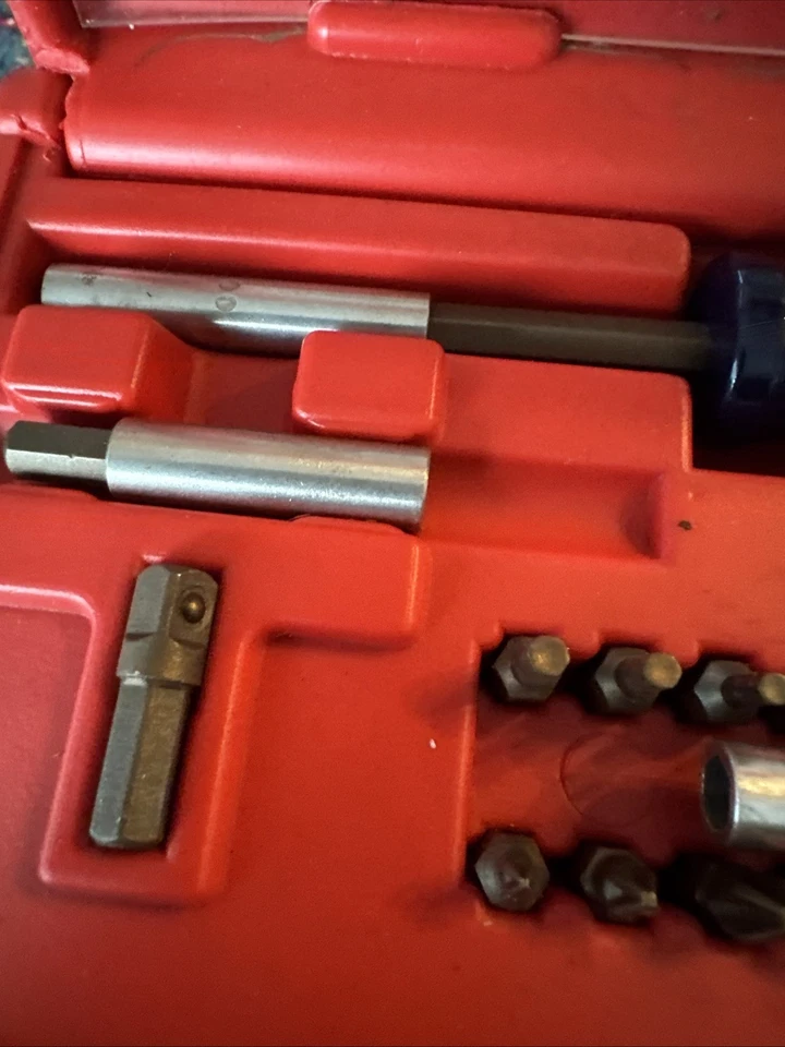 Sears Craftsman USA Nos Rare 30pc Magnetic Screwdriver Bit Set & Stubby Driver - Image 2 of 4