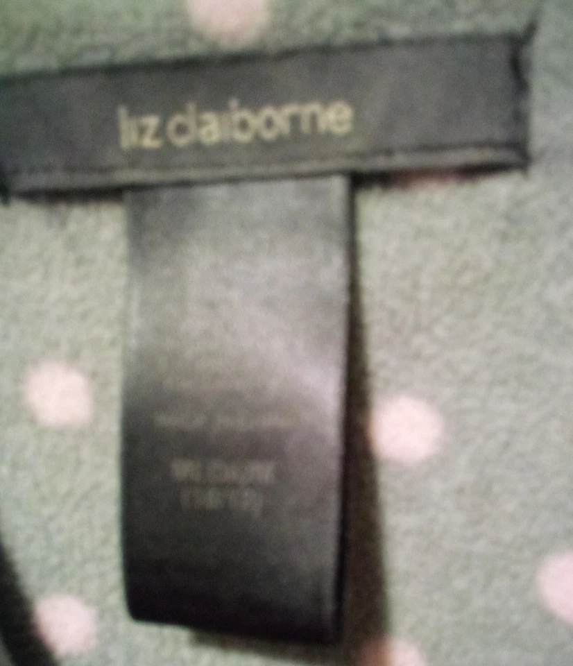 Женская ночная рубашка Liz Claiborne средний размер (10/12) с длинным рукавом из флиса на пуговицах - Изображение 3 из 4