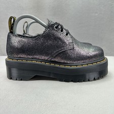 Dr. Martens 1461 Quad FL Womens Size 7 Platform Shoes Faux Fur Lined Distressed