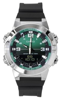 Casio Analog Digital Green Dial Quartz Sports Men's Watch AMW-870A-3AV