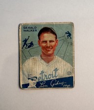 1934 Goudey Gerald Walker #76 Low Grade Detroit Tigers