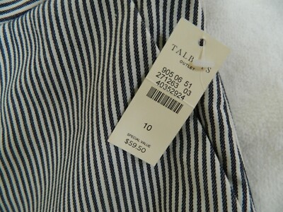 。。。 TALBOTS Pin Stripe Skirt Size 10 - NWT | eBay