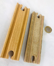 Track Straight 2Pc 14.4cm Train Brio Big Rigs Wood Wooden Kids Toy