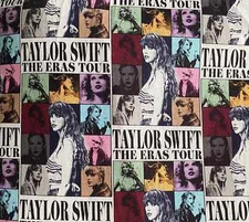 Taylor Swift Fabric Singer Eras Tour Cotton Fabric by the Yard, 54-56" Width