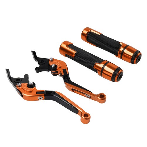 CNC Brake Clutch Levers Handlebar Grips Sets For Honda CB1000R CBR1000RR Orange - Picture 2 of 10