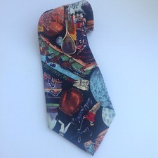 Nicole Miller Tie Golf Tennis Horse Basketball Sport Black Silk Mens Vtg 90s