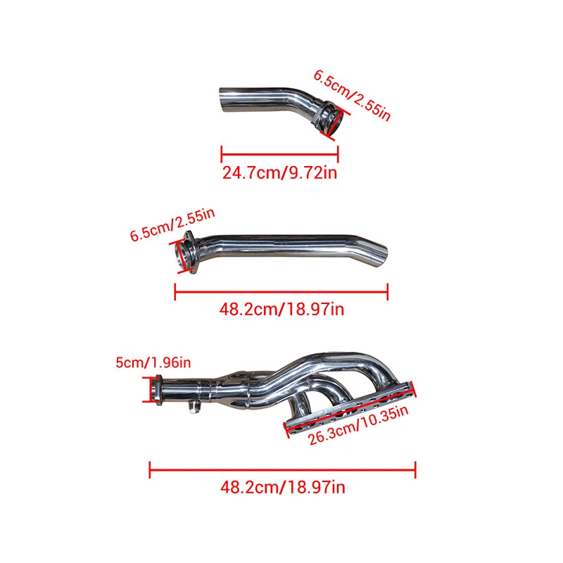 For 1997-02 BMW E46 E39 Z3 2.5L 2.8L 3.0L L6 Exhaust Manifold Headers Stainless Foto 4 de 4