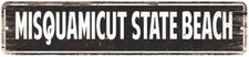 Misquamicut State Beach Vintage Look Personalized Metal Sign 4x18 104180008323
