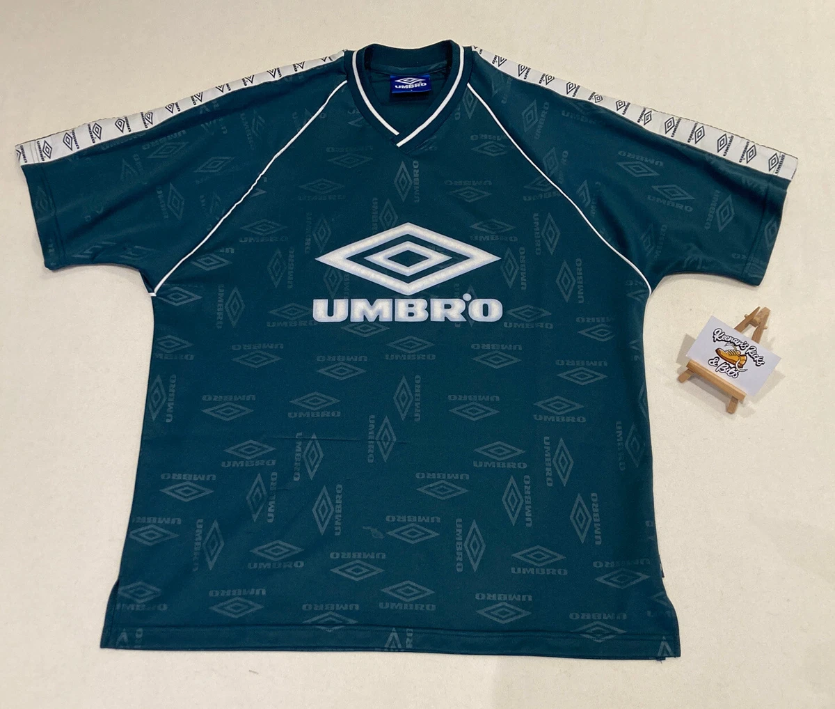 Snor heks Gymnast Umbro Pro Training Green White Football Shirt Jersey (L) RAVE 90s VINTAGE  RARE | eBay