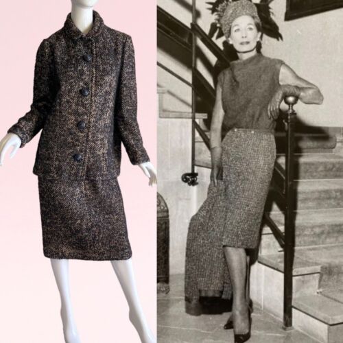 1950s Vintage Gaby Espana Couture Boucle Mohair W… - image 1