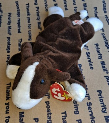 Vintage Original TY Bruno the dog September 1997 Beanie