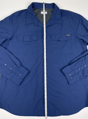 Chemise Columbia PFG Omni-Shade Manches Longues - Homme - Taille XL - Bleu Pêche