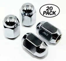 20 12x1.5 19mm 3/4 Hex 1.36" 34.8mm Chrome Dome Top Acorn Lug Nuts for Toyota