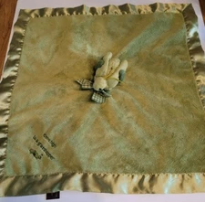 Bearington Grasshopper Lovey Plush Security Blanket 18" Satin Binding Knee High