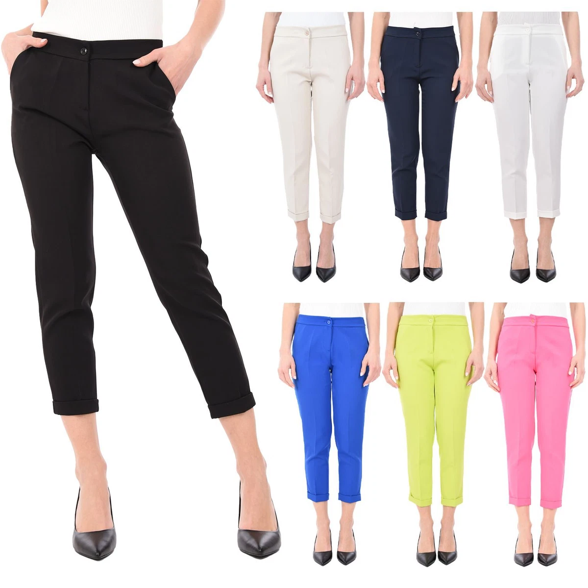 Pantaloni capri best sale eleganti