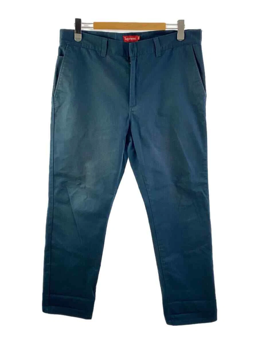Pantalon Supreme coton vert 36 occasion